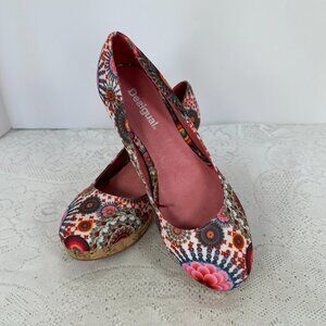 Desigual Beautiful BoHo multi-color, Wedge Heels made of Cork, Wedge, 6.5M